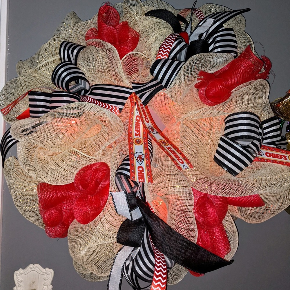 AFC CHAMPS⭐️light up kansas city chiefs wreath